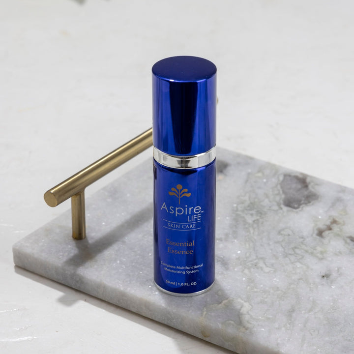 AspireLIFE® Essential Essence – effective daily moisturizer with peptides, algae, and apple fruit extract for radiant, hydrated skin.