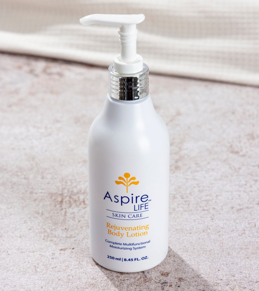 AspireLIFE® Rejuvenating Body Lotion – hydrating body lotion with squalane, phospholipids, and probiotics for dry, sensitive skin.