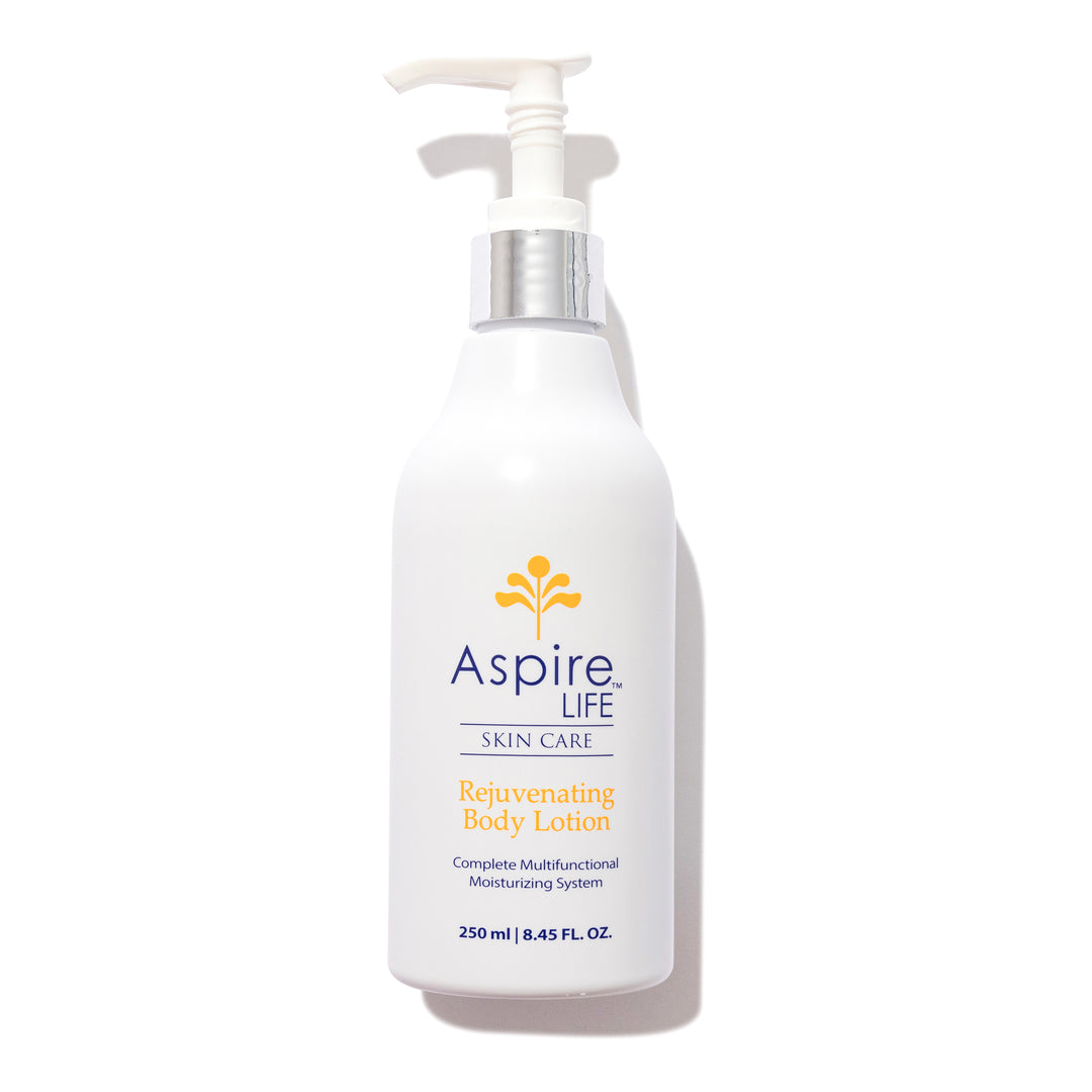 AspireLIFE® Rejuvenating Body Lotion – hydrating body lotion with squalane, phospholipids, and probiotics for dry, sensitive skin.