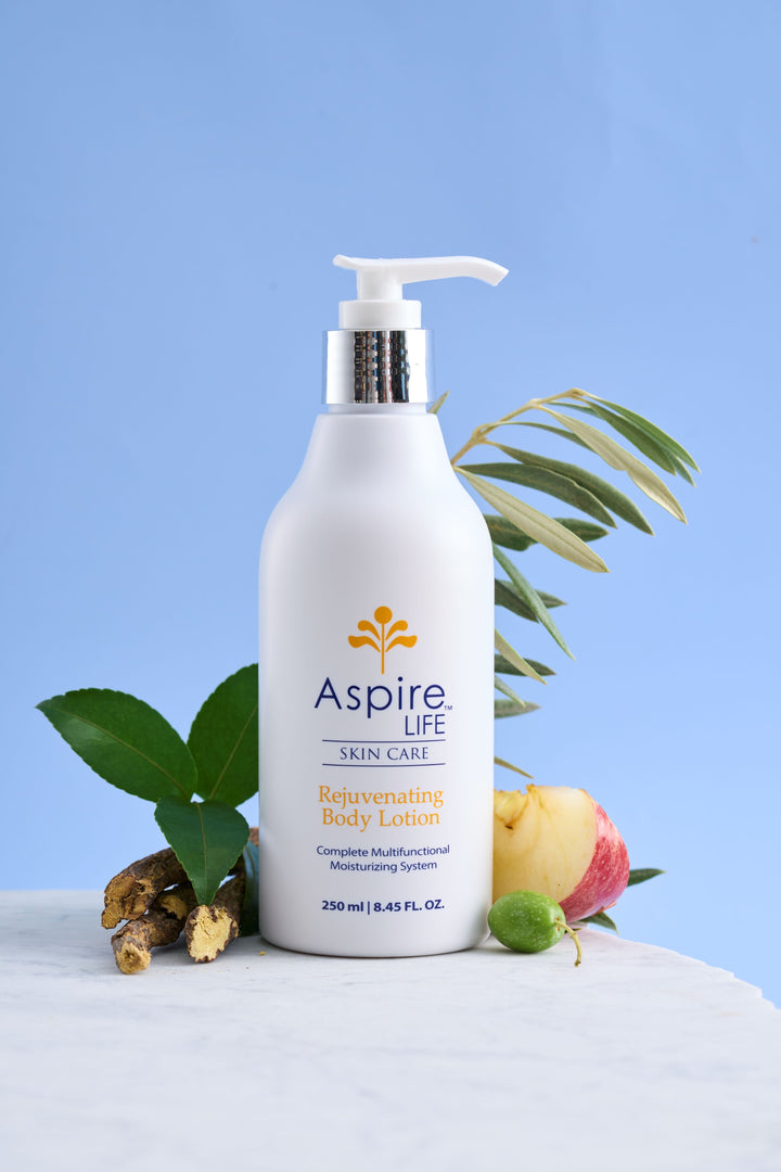 Rejuvenating Body Lotion by AspireLIFE® — hydrating, barrier-strengthening body moisturizer for soft, smooth, and nourished skin.