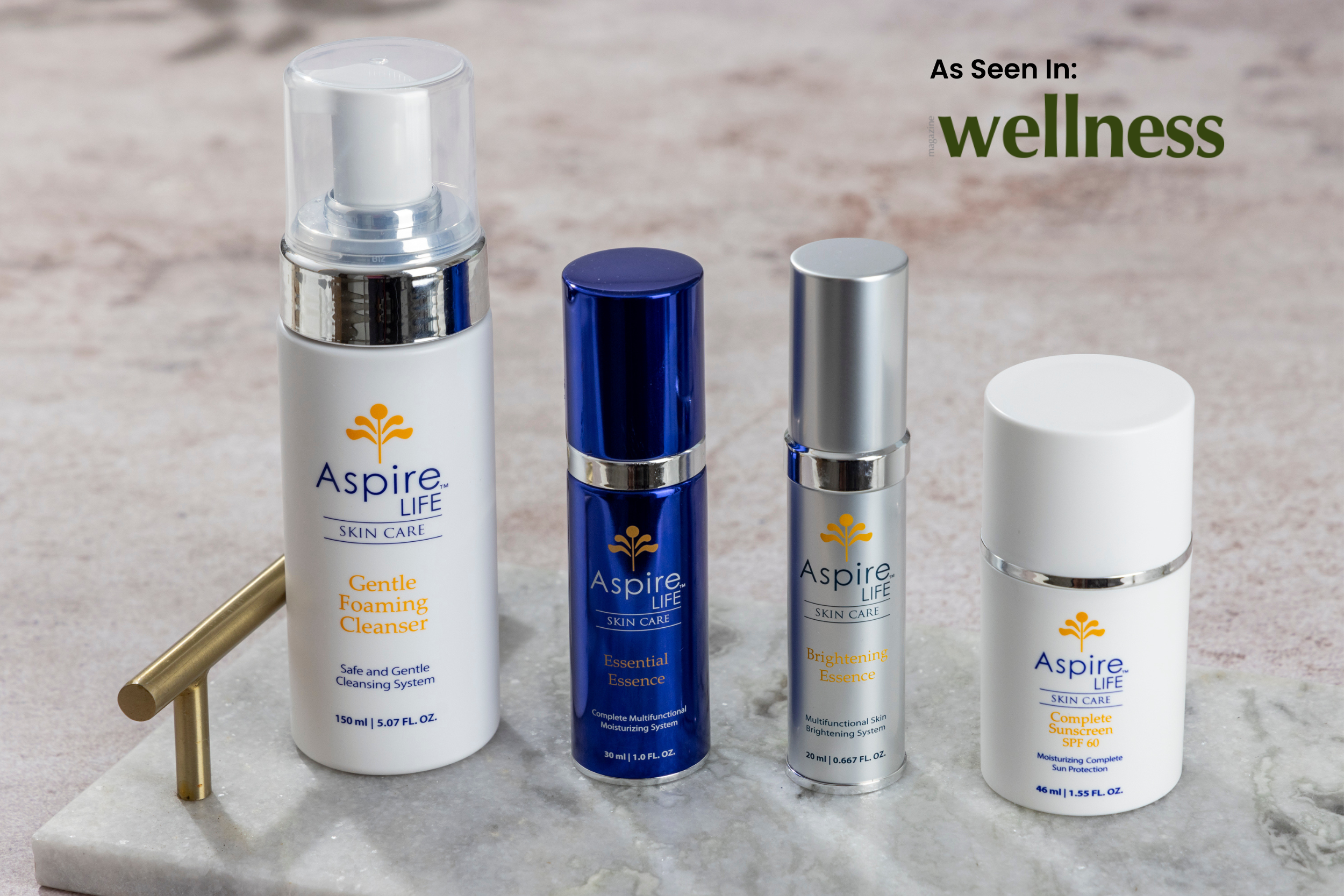 AspireLIFE® Complete Face Set – full facial skincare system for cleansing, moisturizing, brightening, and protecting skin.
