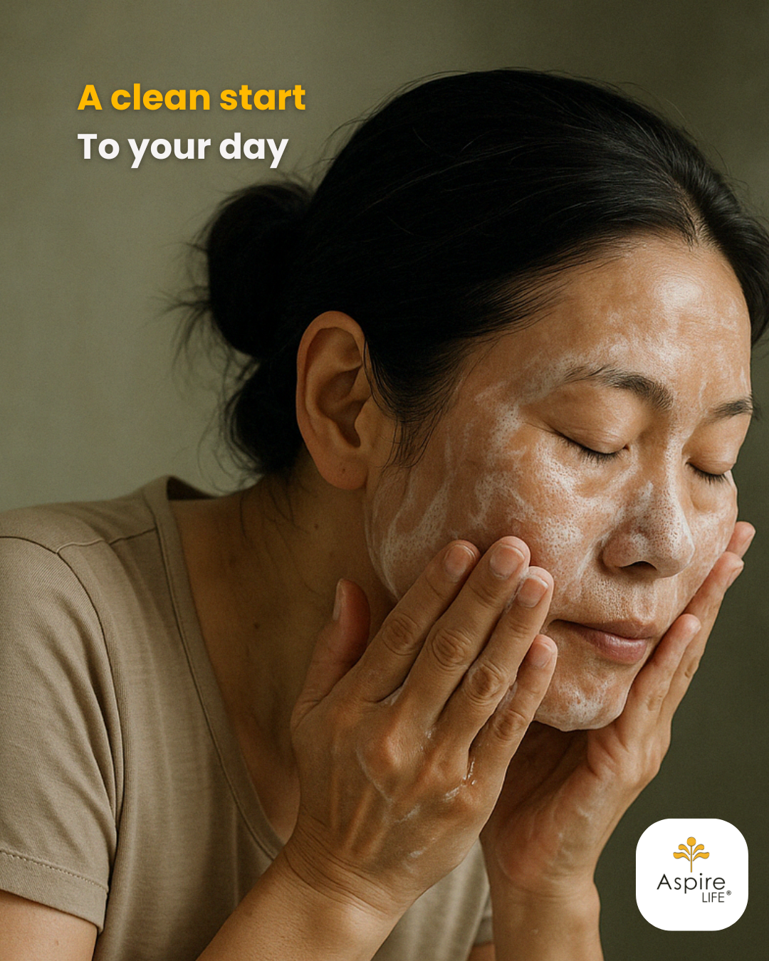 Everyday beauty moment showing healthy, moisturized skin—achieved through a gentle, easy skincare routine that fits your lifestyle